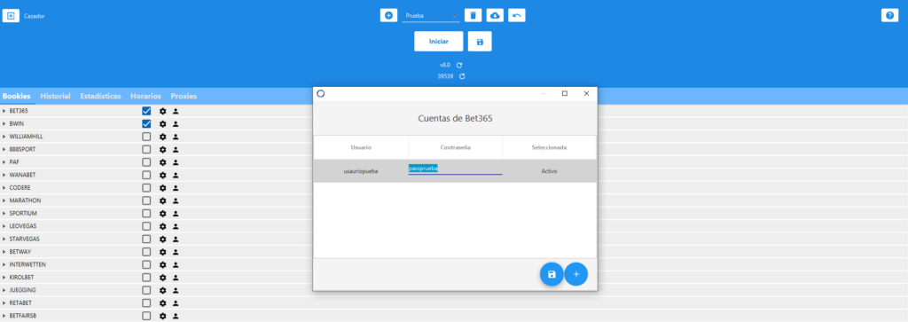 Añade tu cuenta de bet365 a betoven