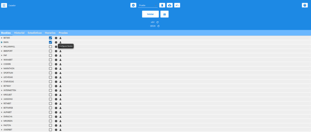 configurar casa de apuestas auxiliar