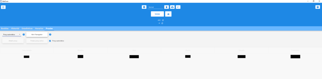 configurare il proxy in betoven