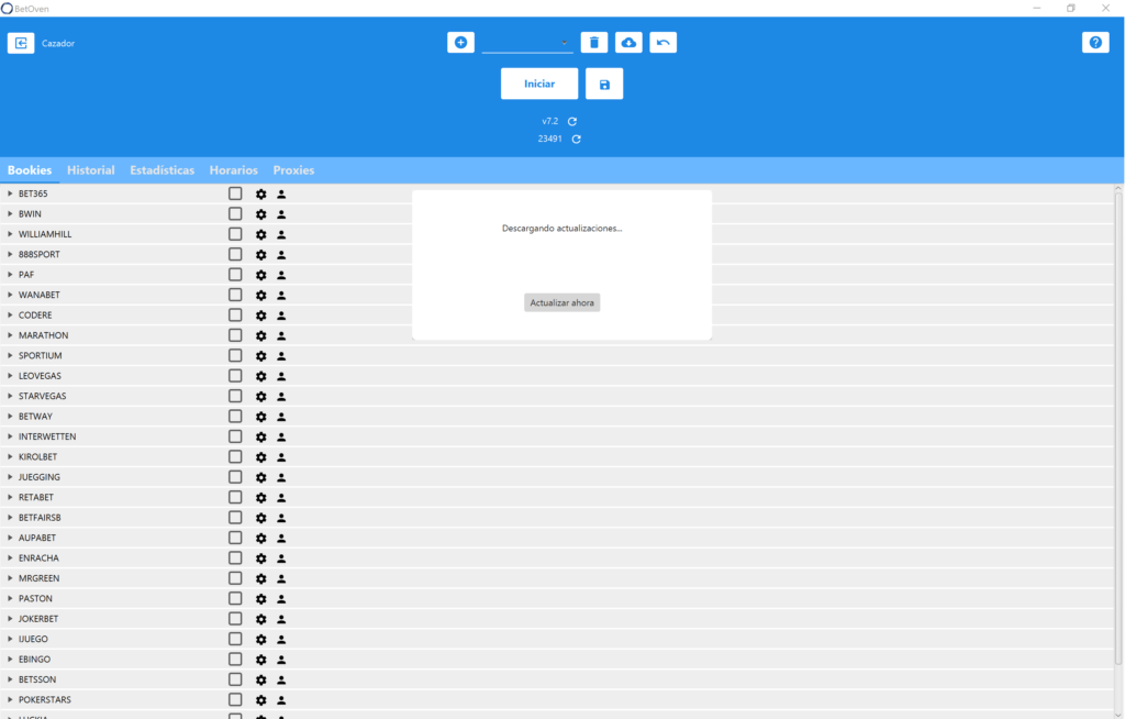 Actualizar ahora BetOven