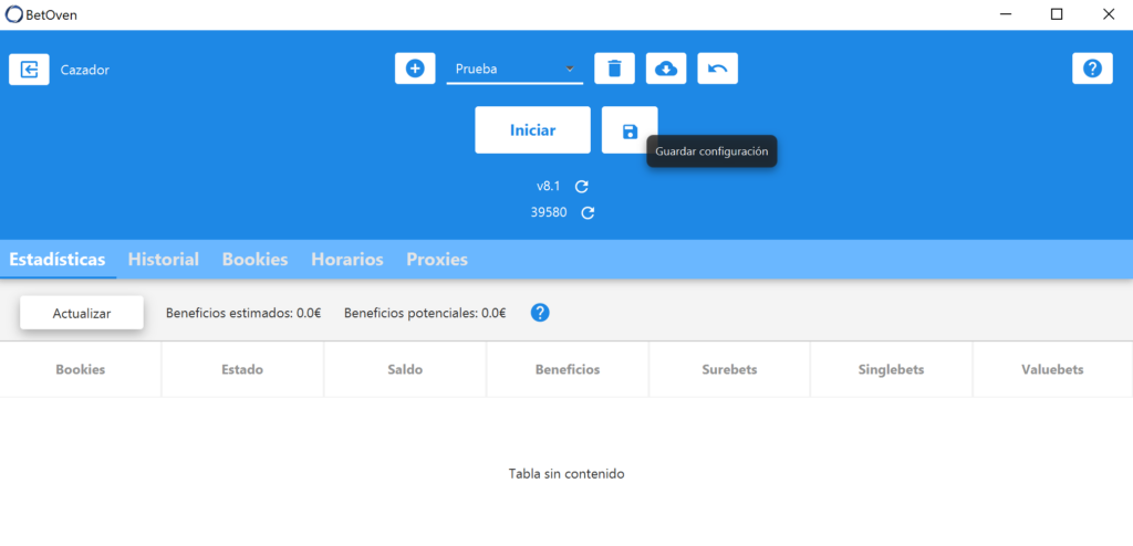 configurazione del bot per le scommesse