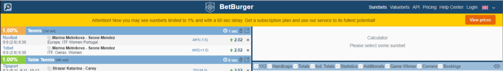 BetBurger: la guida definitiva 4 modalità senza betburger