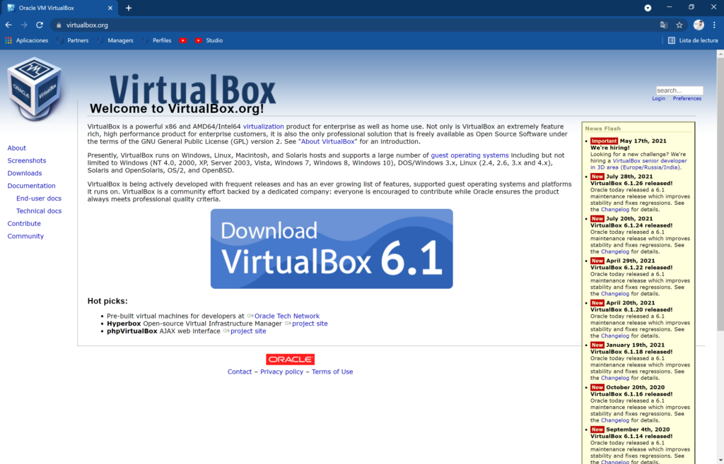 virtual box 6.1