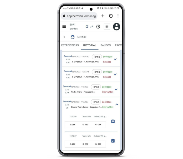 Surebets 1 software-surebets-movil