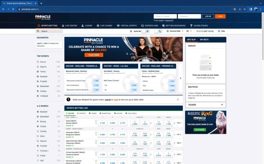 Pinnacle: La Casa di Scommesse per i Scommettitori Professionisti 3 pinnacle-bookie