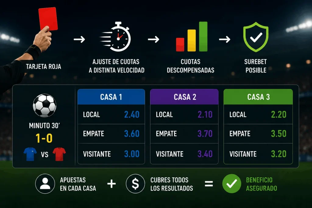 tarjeta roja y las posibilidades que aparecen de realizar arbitraje