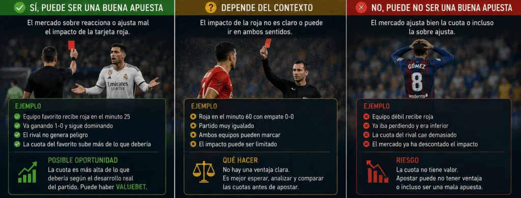 debo apostar despues de una tarjeta roja?